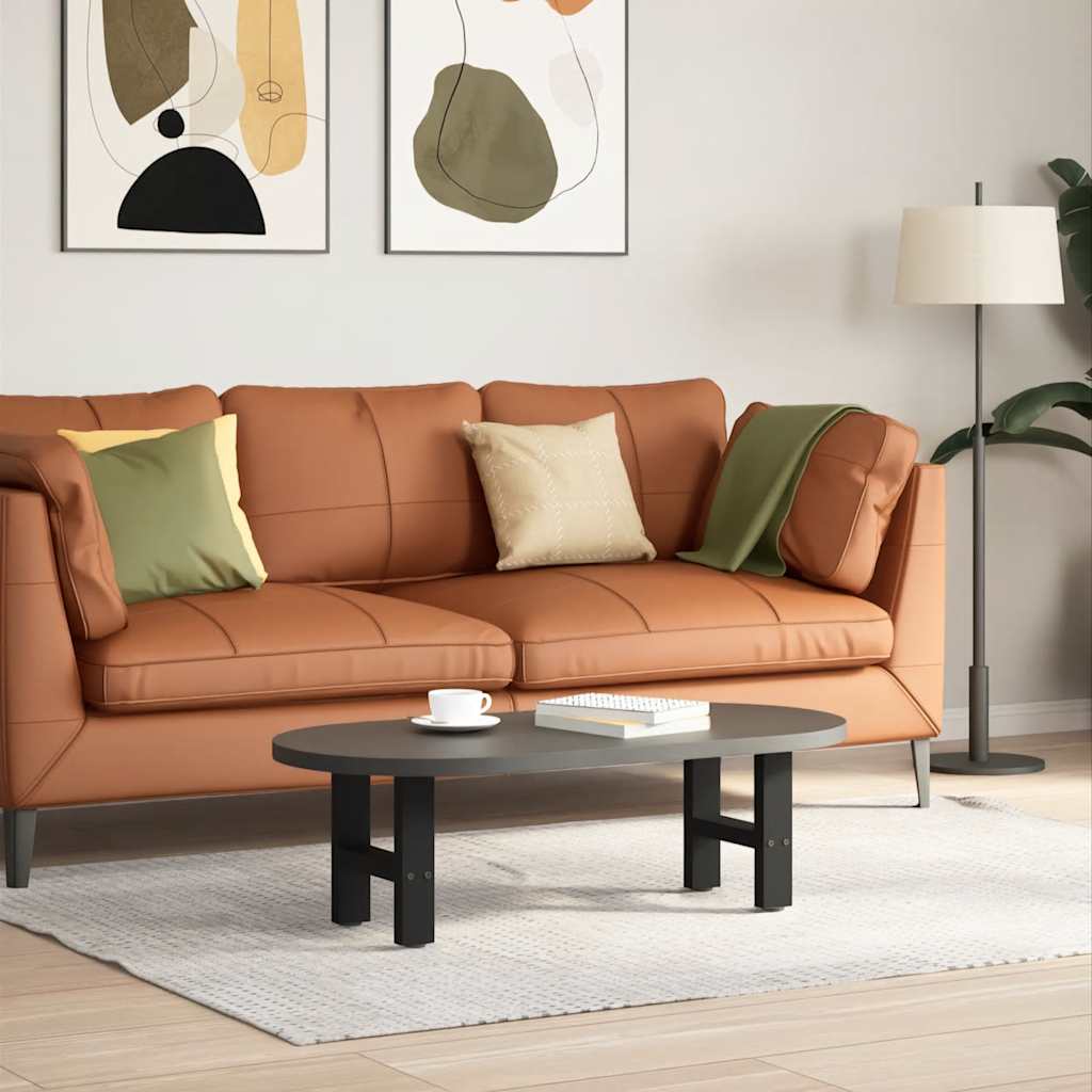 Coffee table legs black 2 pieces 40x(30-31) cm steel