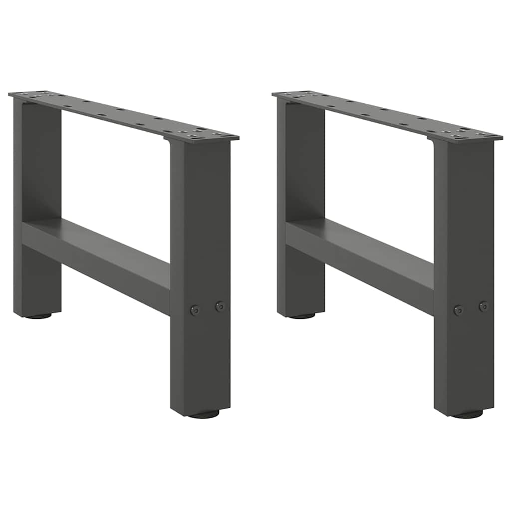 Coffee table legs anthracite 2 pcs. 50x(30-31) cm steel