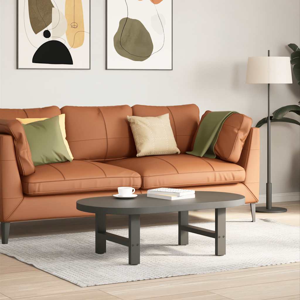 Coffee table legs anthracite 2 pcs. 50x(30-31) cm steel