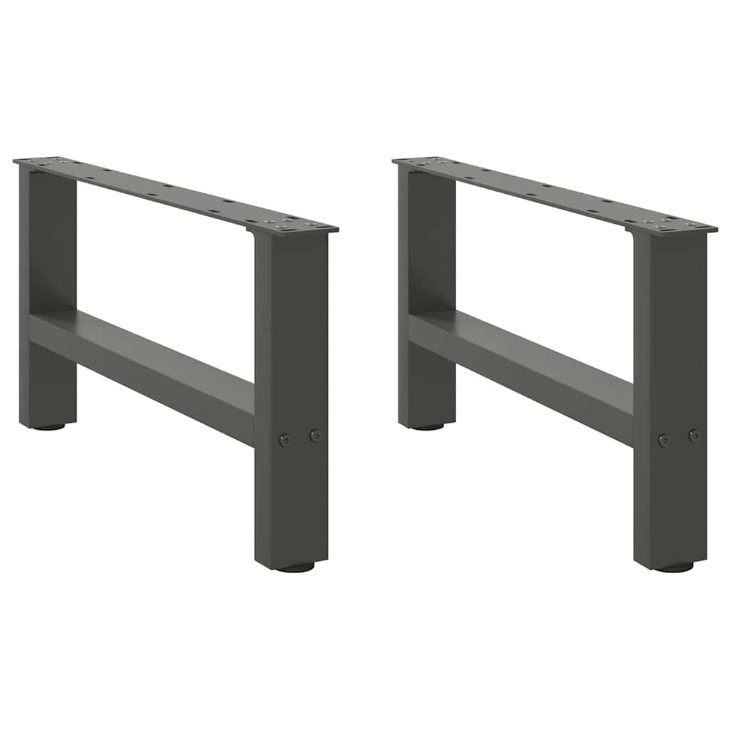 Coffee table legs anthracite 2 pcs. 60x(30-31) cm steel