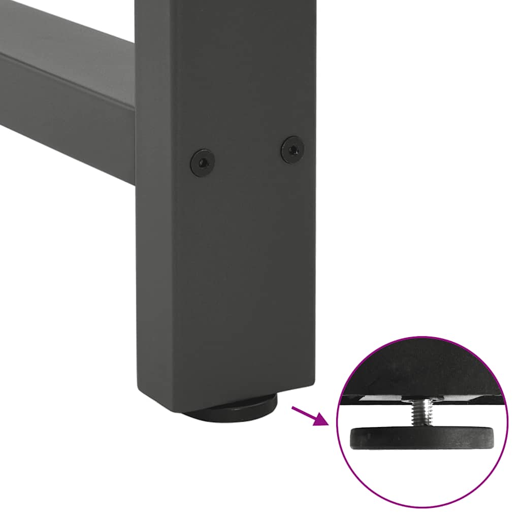 Coffee table legs anthracite 2 pcs. 60x(30-31) cm steel