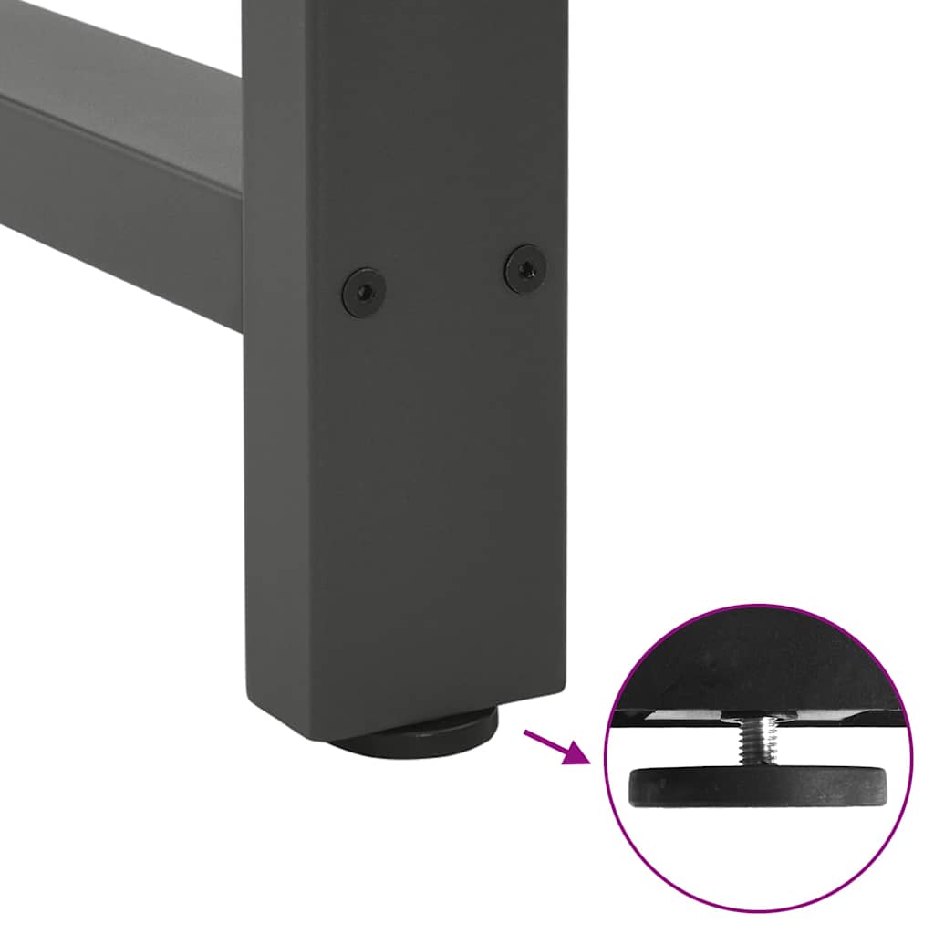 Coffee table legs anthracite 2 pcs. 70x(30-31) cm steel