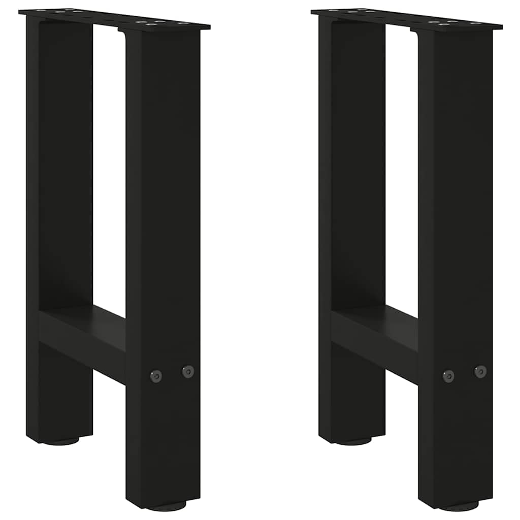 Coffee table legs black 2 pieces 38x(42-43) cm steel