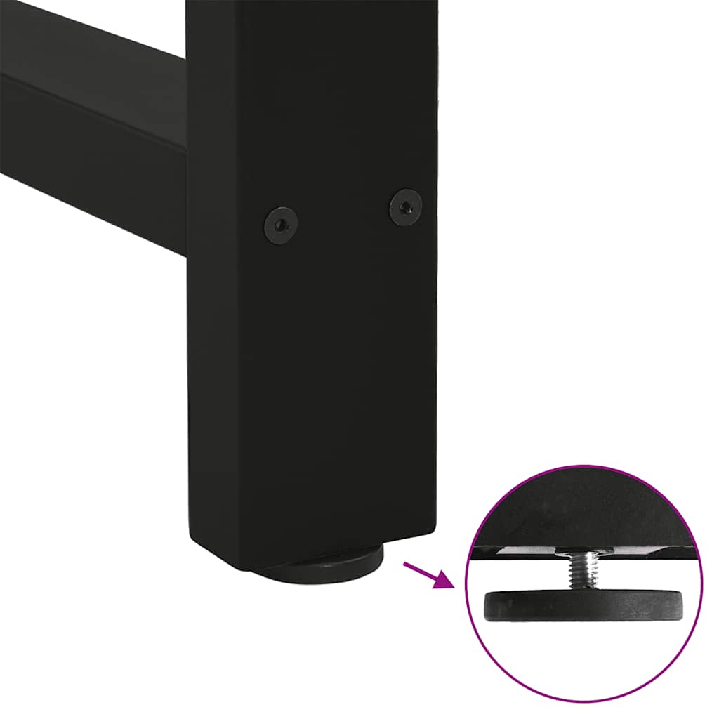 Coffee table legs black 2 pieces 38x(42-43) cm steel