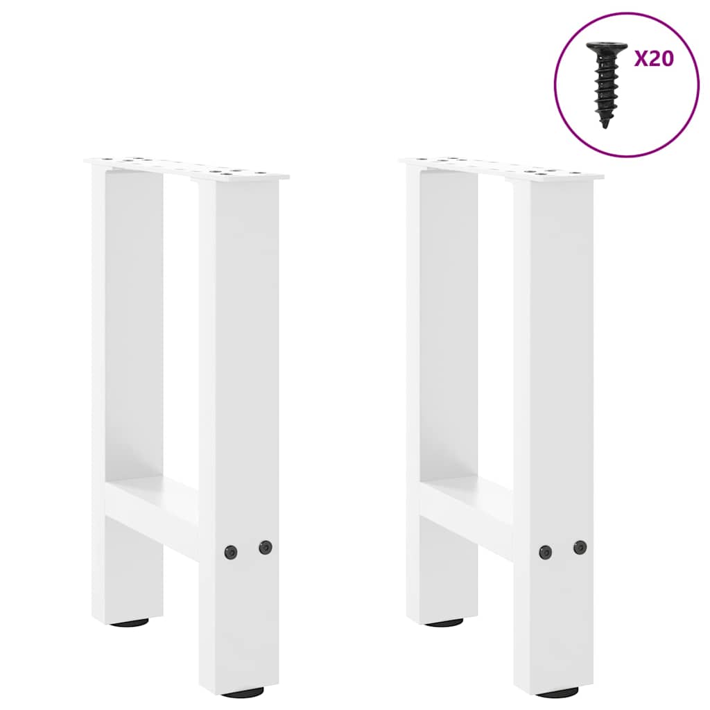Coffee table legs white 2 pcs. 38x(42-43) cm steel