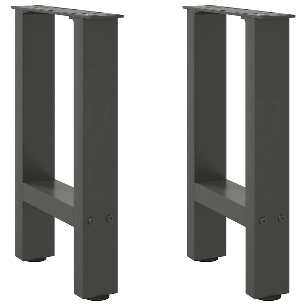 Coffee table legs anthracite 2 pcs. 38x(42-43) cm steel