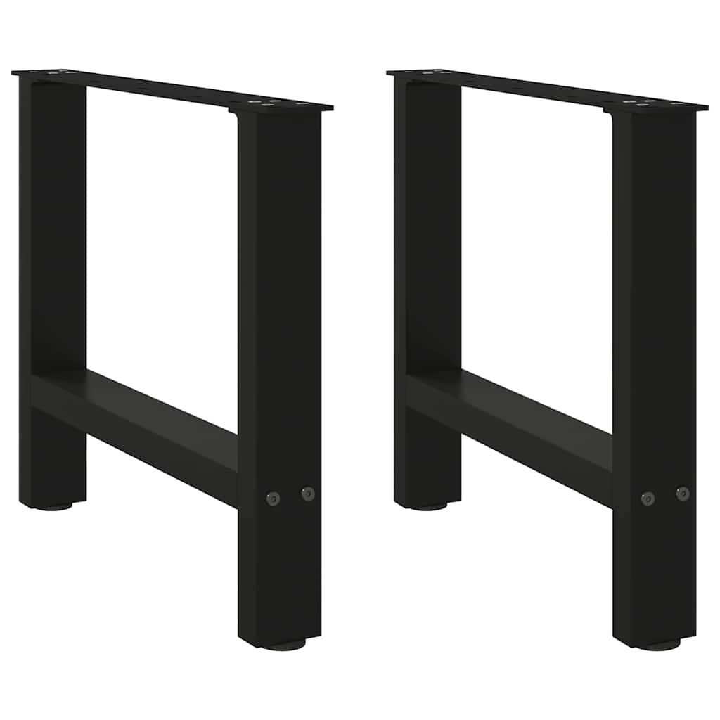 Coffee table legs black 2 pcs. 50x(42-43) cm steel