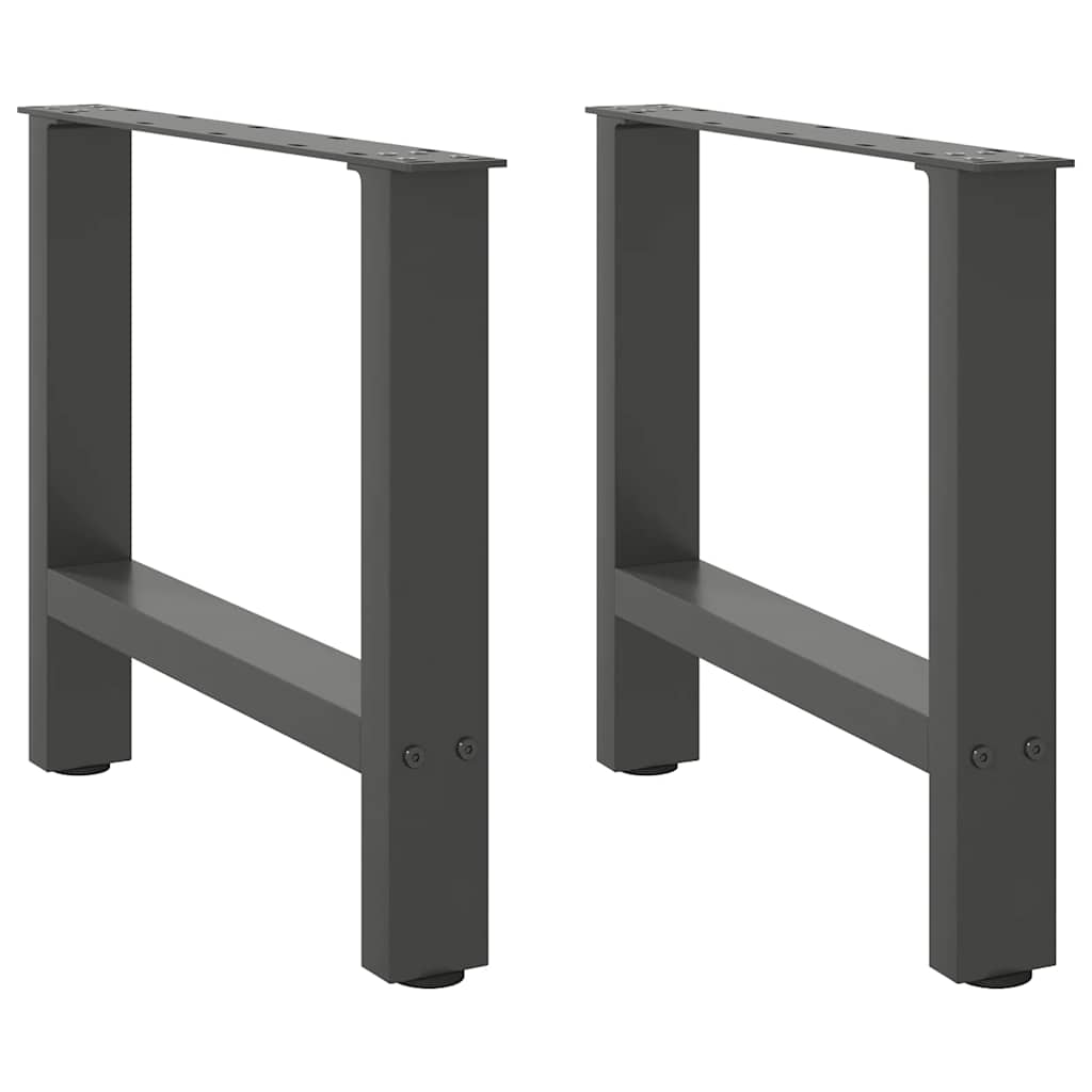 Coffee table legs anthracite 2 pcs. 50x(42-43) cm steel