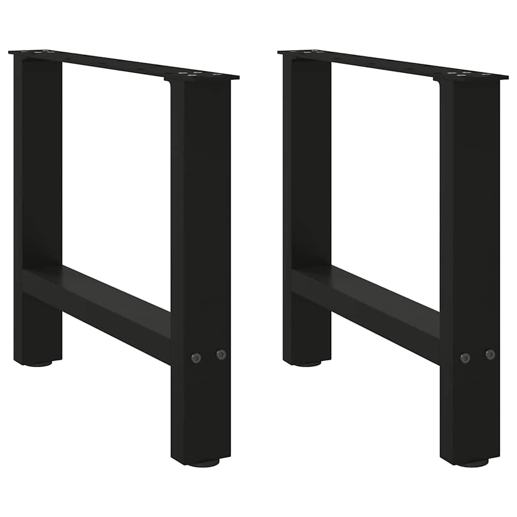 Coffee table legs black 2 pieces 60x(42-43) cm steel