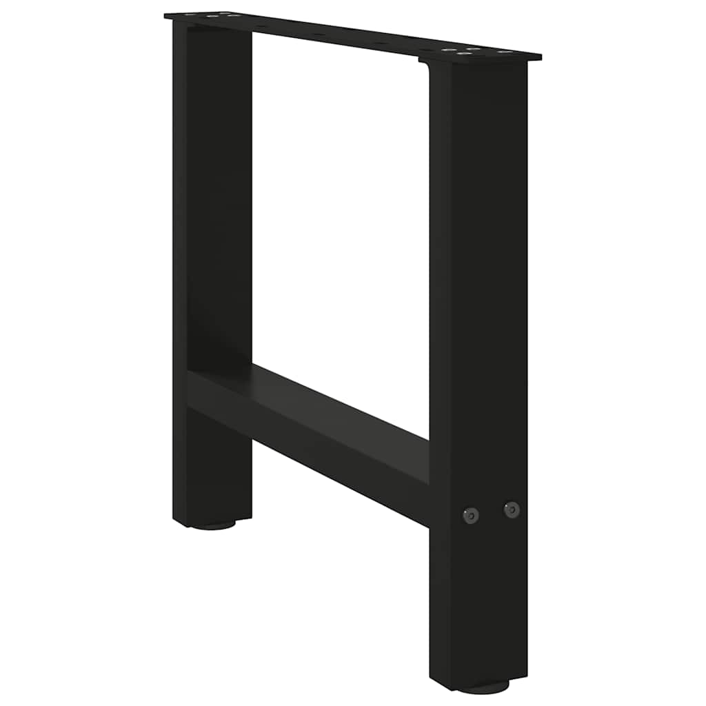 Coffee table legs black 2 pieces 60x(42-43) cm steel