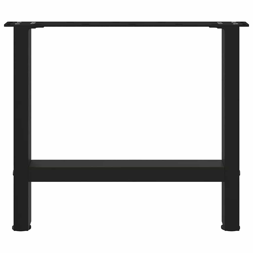 Coffee table legs black 2 pieces 60x(42-43) cm steel