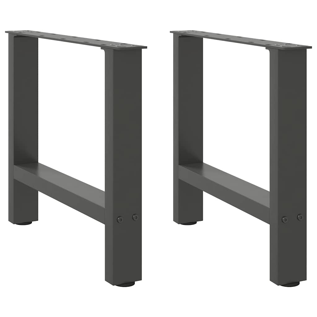 Coffee table legs anthracite 2 pcs. 60x(42-43) cm steel