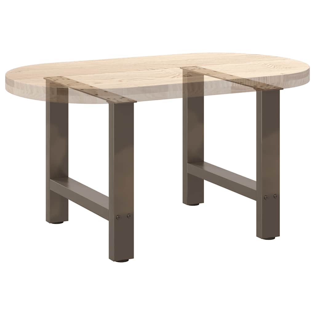 Coffee table legs natural steel 2 pcs. 60x(42-43) cm steel