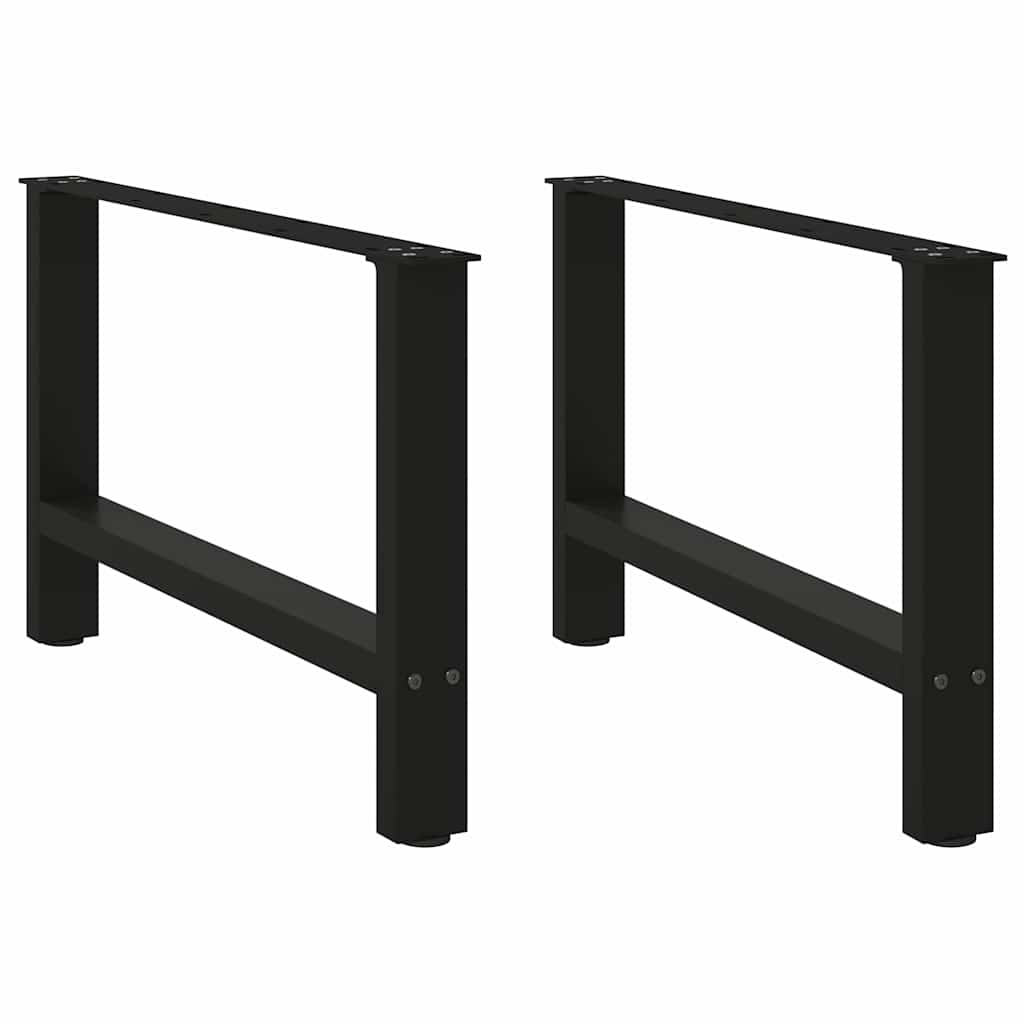 Coffee table legs black 2 pieces 70x(42-43) cm steel