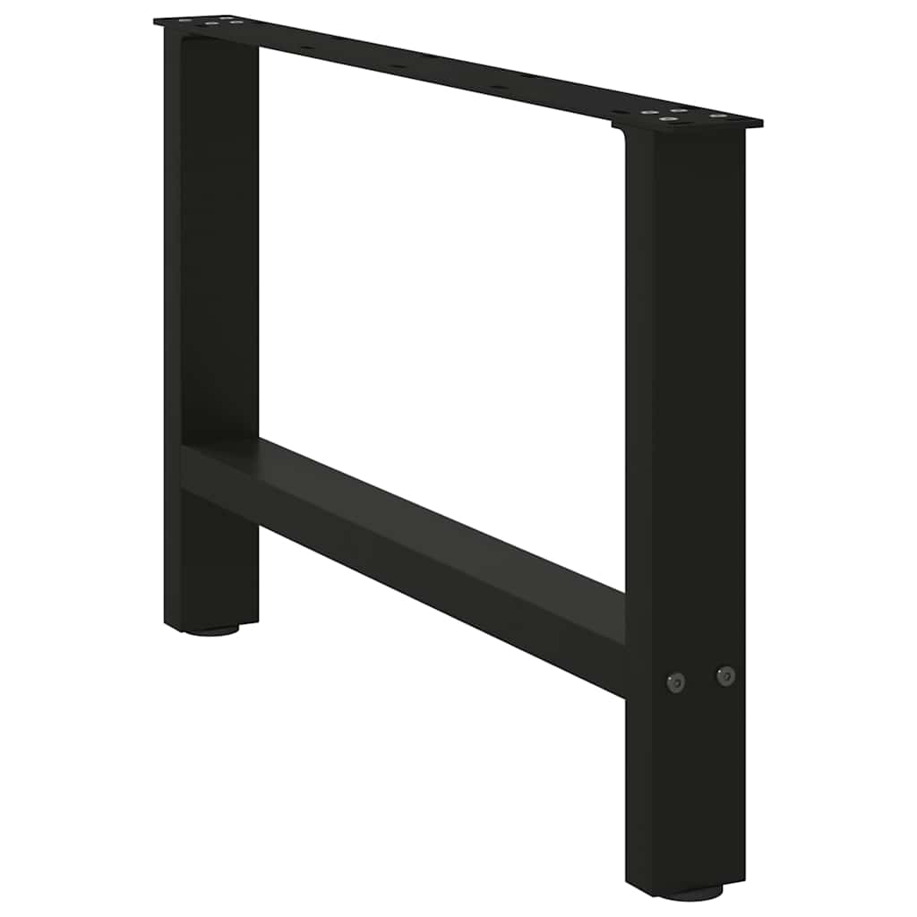 Coffee table legs black 2 pieces 70x(42-43) cm steel