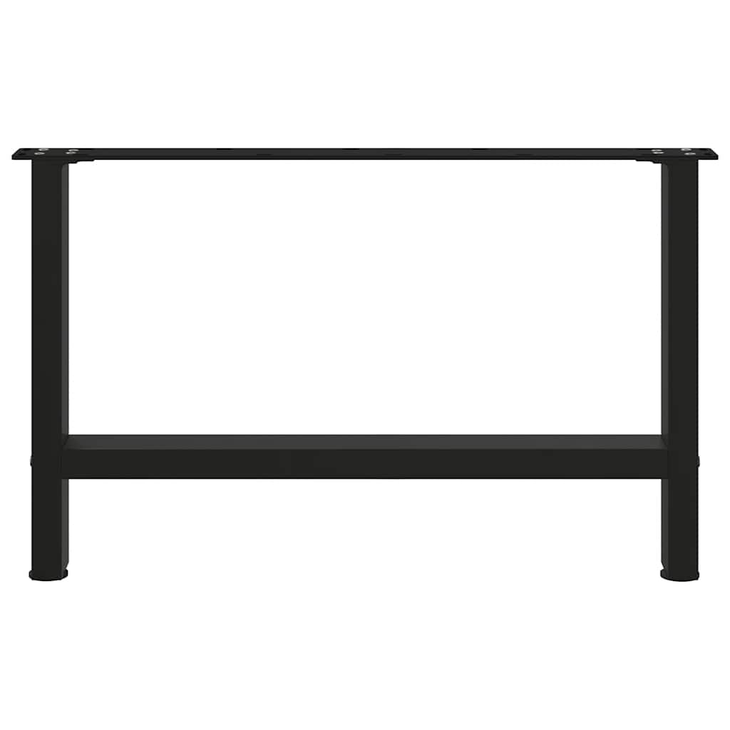 Coffee table legs black 2 pieces 70x(42-43) cm steel