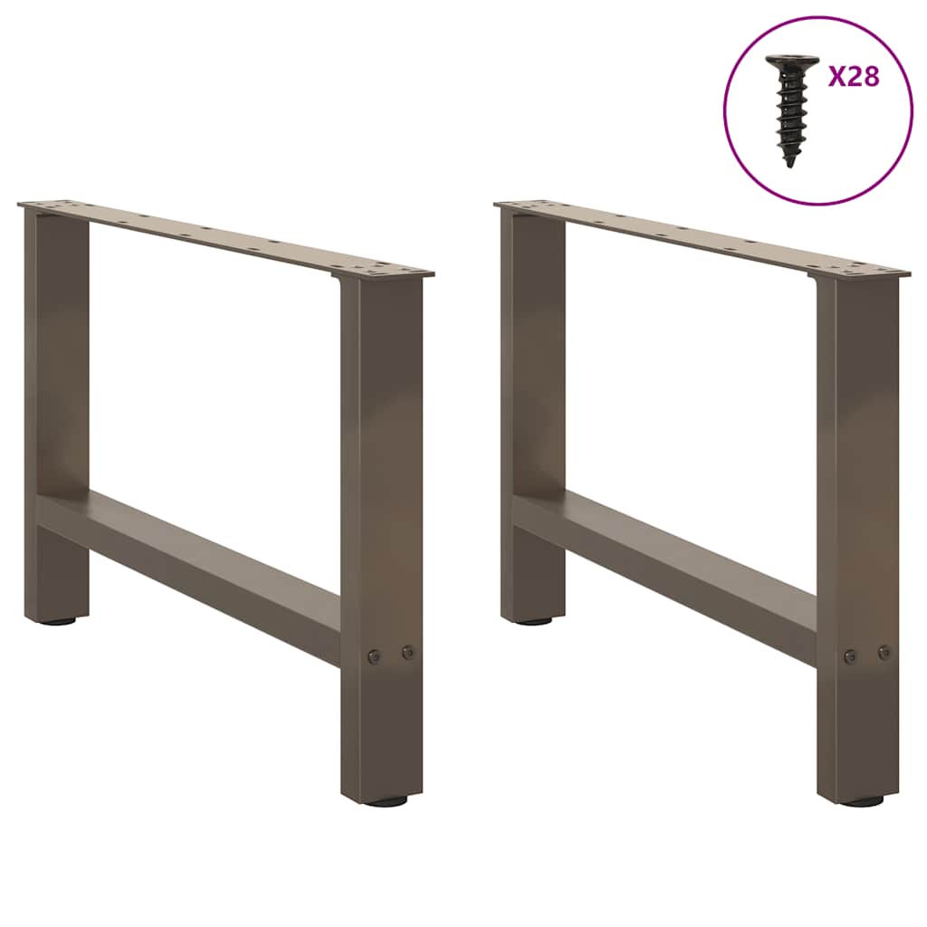 Coffee table legs natural steel 2 pcs. 70x(42-43) cm steel