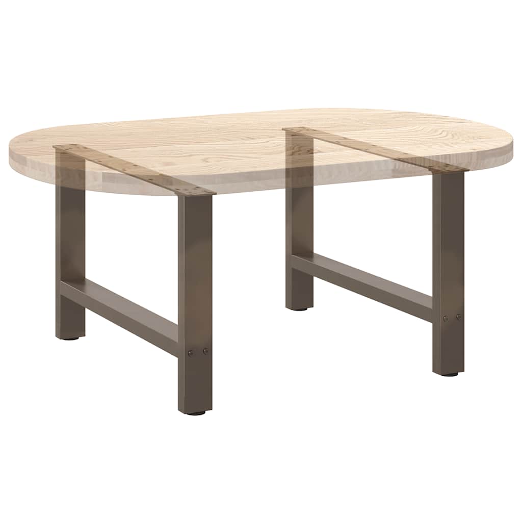 Coffee table legs natural steel 2 pcs. 70x(42-43) cm steel