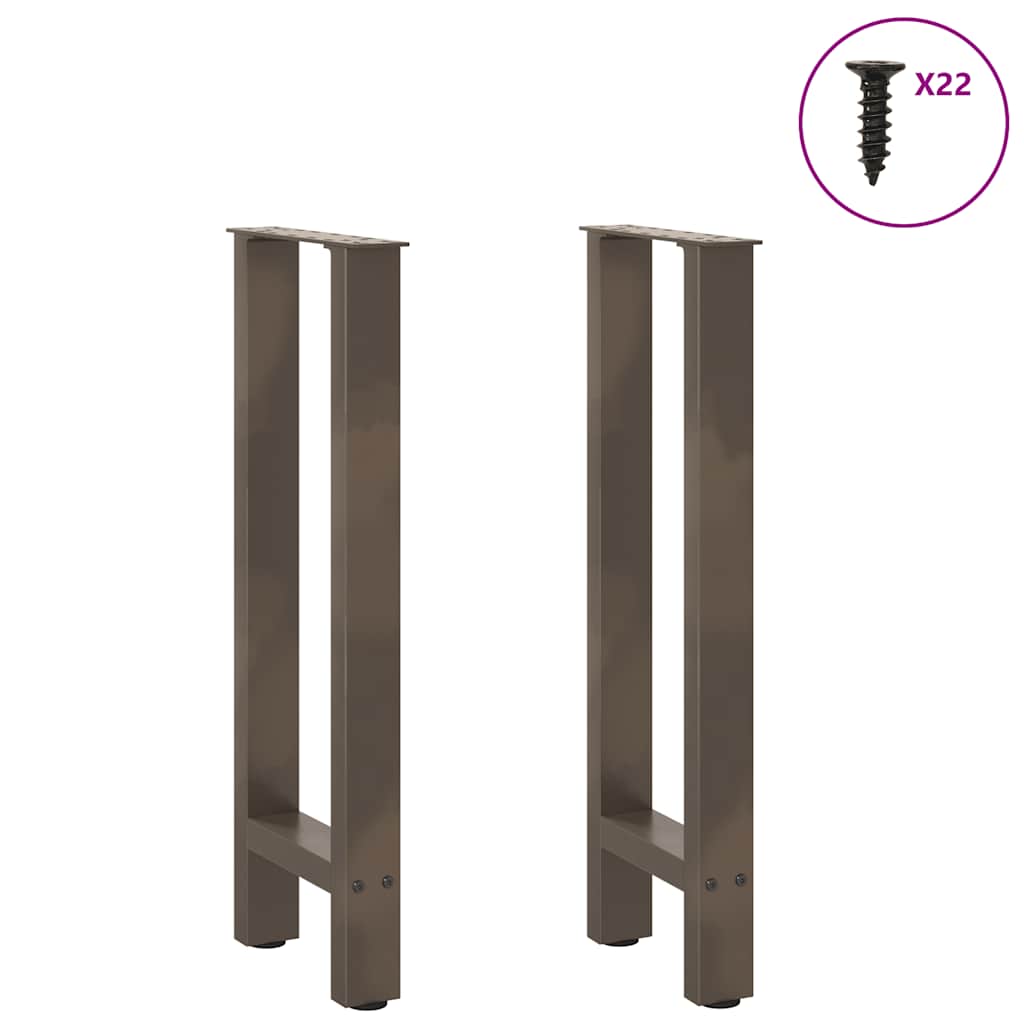 Console table legs natural steel 2 pcs. 38x(72-73) cm steel