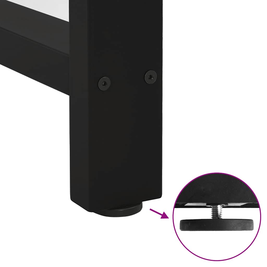 Dining table legs black 2 pcs. 50x(72-73) cm steel