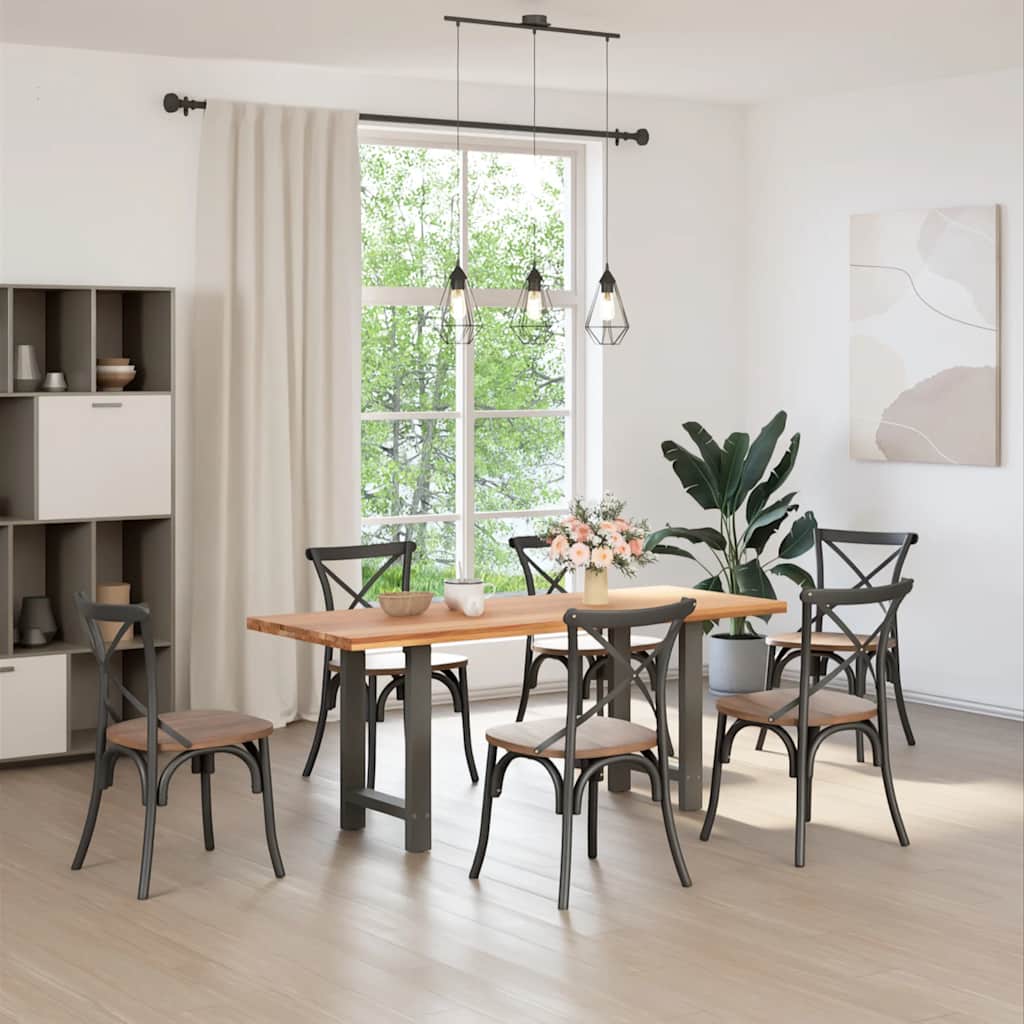 Dining table legs anthracite 2 pcs. 50x(72-73) cm steel