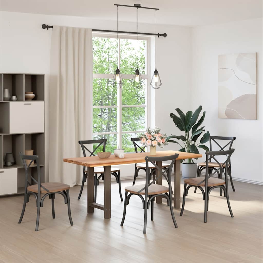 Dining table legs natural steel 2 pcs. 50x(72-73) cm steel