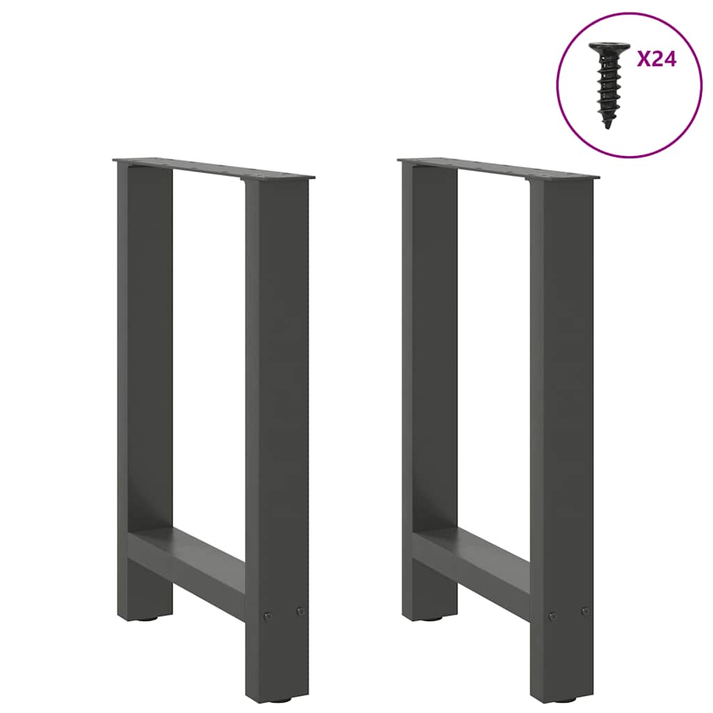 Dining table legs natural steel 2 pcs. 50x(72-73) cm steel