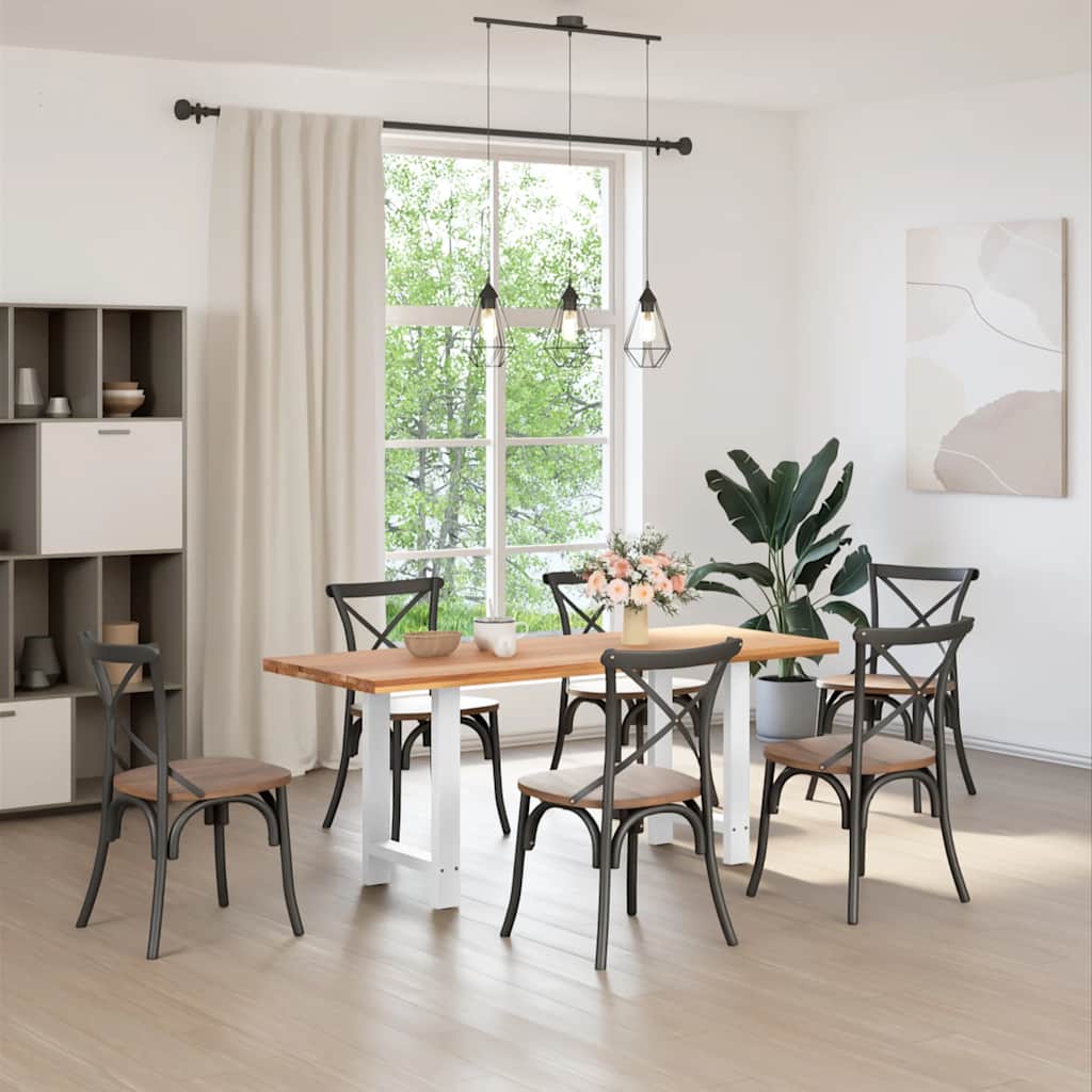 Dining table legs white 2 pcs. 60x(72-73) cm steel
