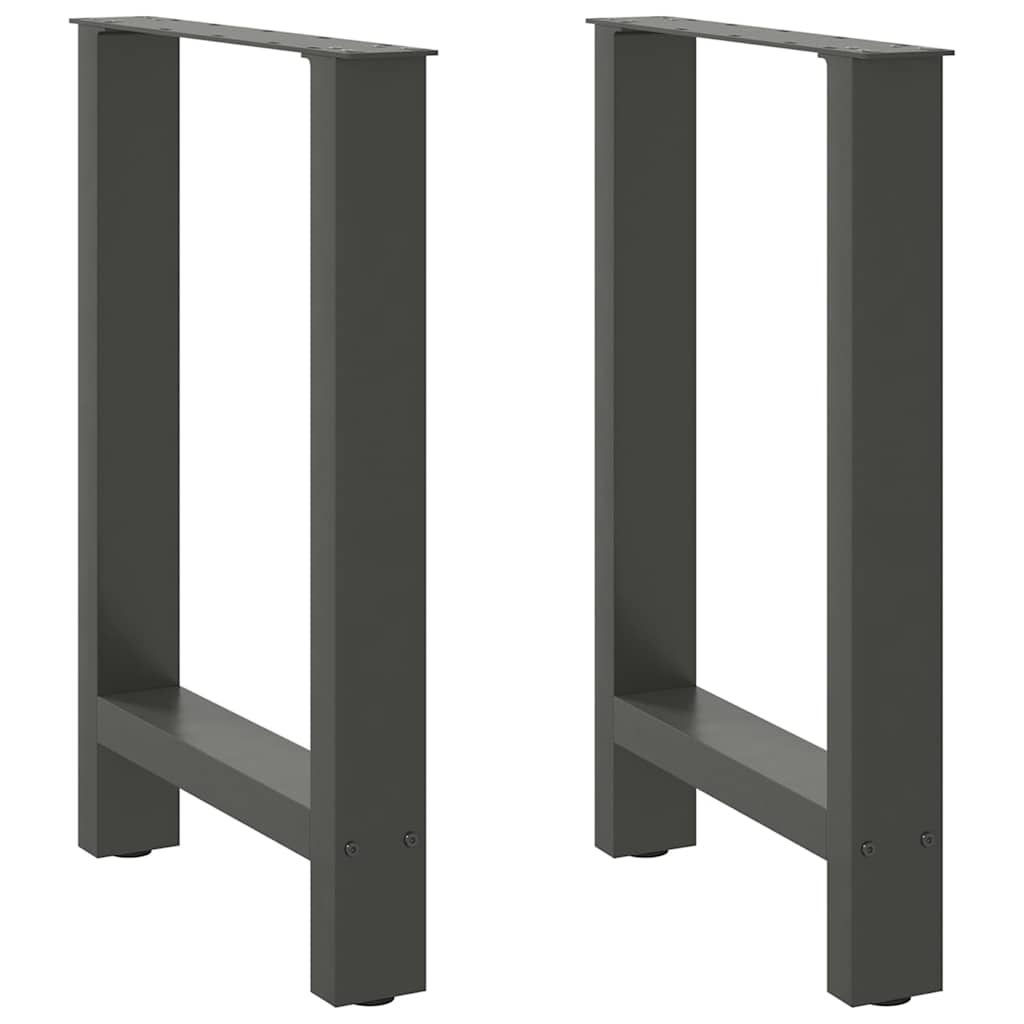 Dining table legs anthracite 2 pcs. 60x(72-73) cm steel