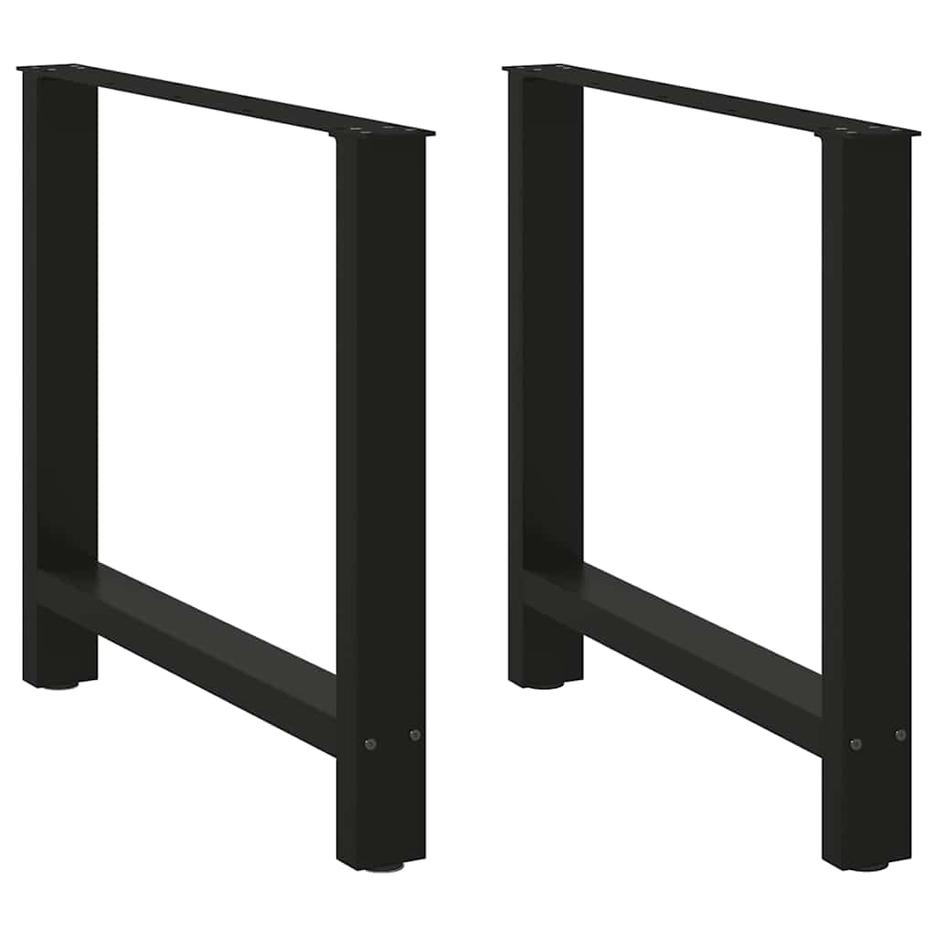 Dining table legs black 2 pcs. 70x(72-73) cm steel