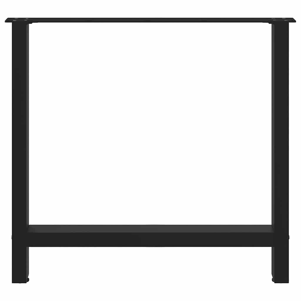Esstischbeine Schwarz 2 Stk. 80x(72-73) cm Stahl