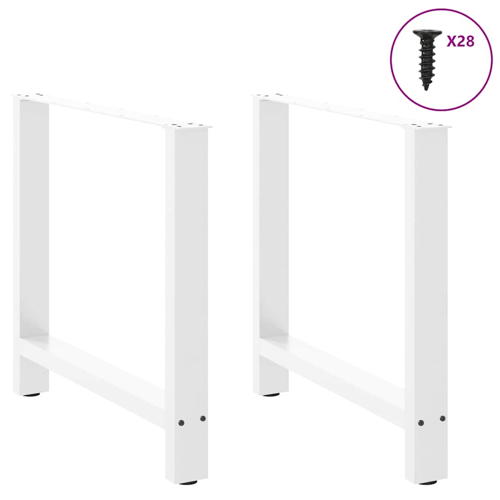 Dining table legs white 2 pcs. 80x(72-73) cm steel