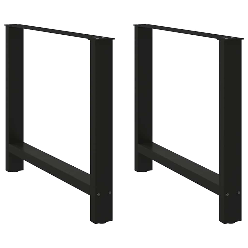 Dining table legs black 2 pcs. 90x(72-73) cm steel