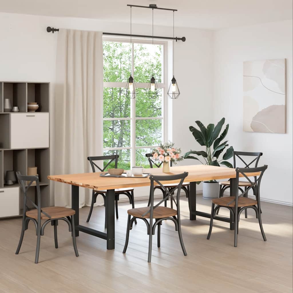 Dining table legs black 2 pcs. 90x(72-73) cm steel