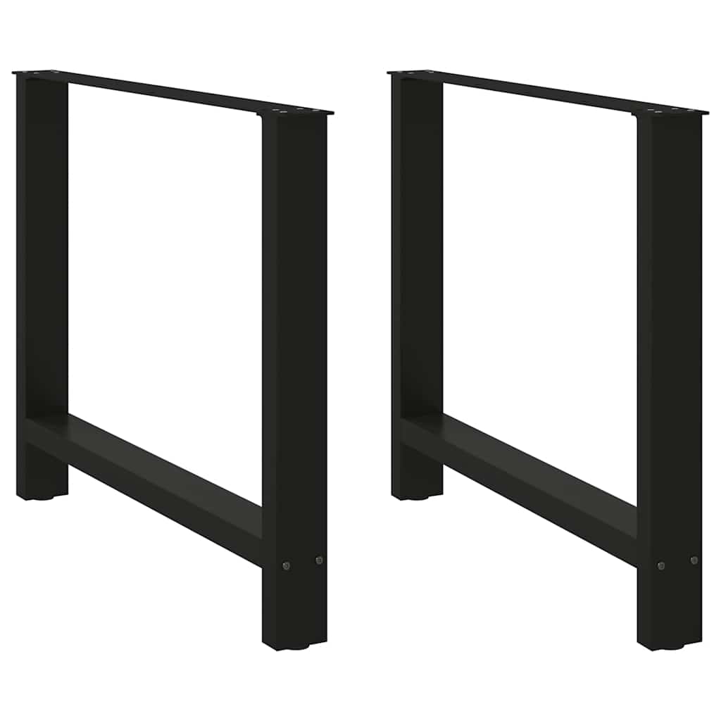 Dining table legs black 2 pcs. 100x(72-73) cm steel