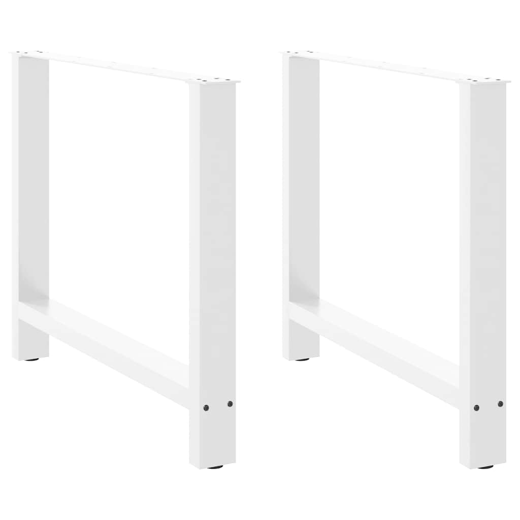 Dining table legs white 2 pcs. 100x(72-73) cm steel