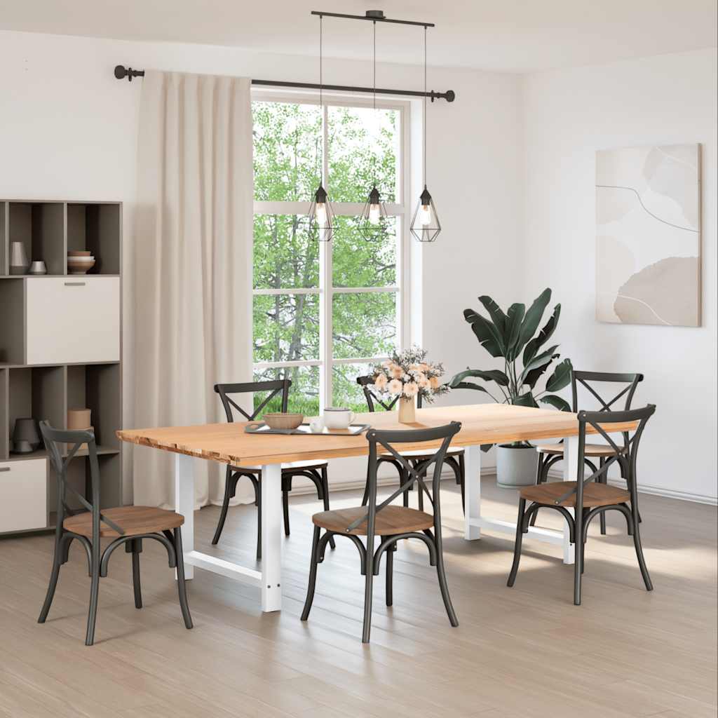 Dining table legs white 2 pcs. 100x(72-73) cm steel