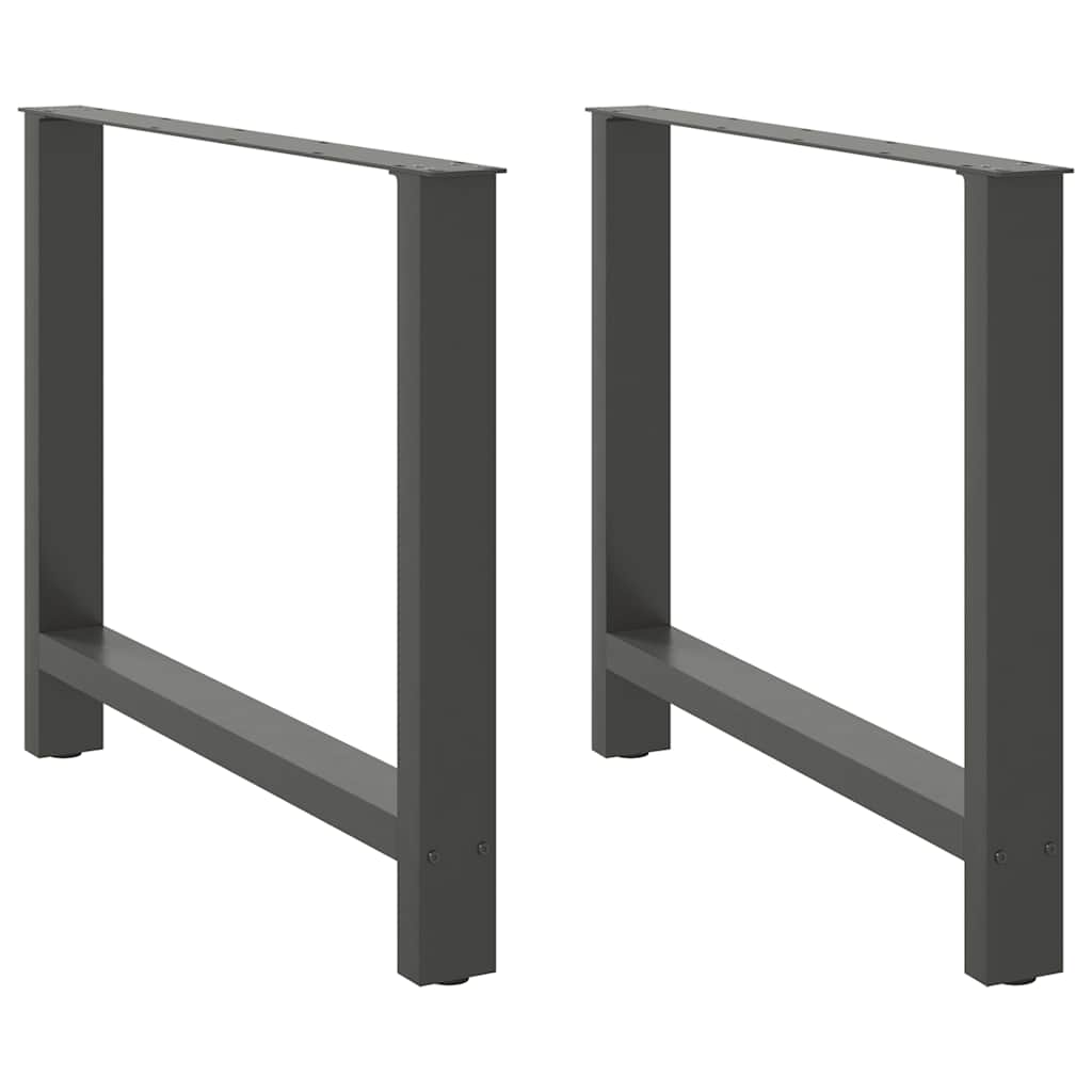 Dining table legs anthracite 2 pcs. 100x(72-73) cm steel