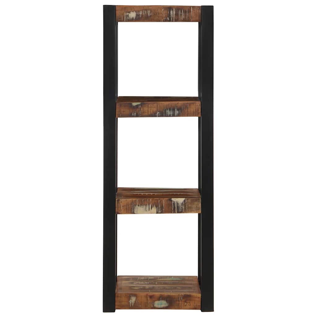 Wall shelf multicolored 35x35x100 cm old wood solid wood