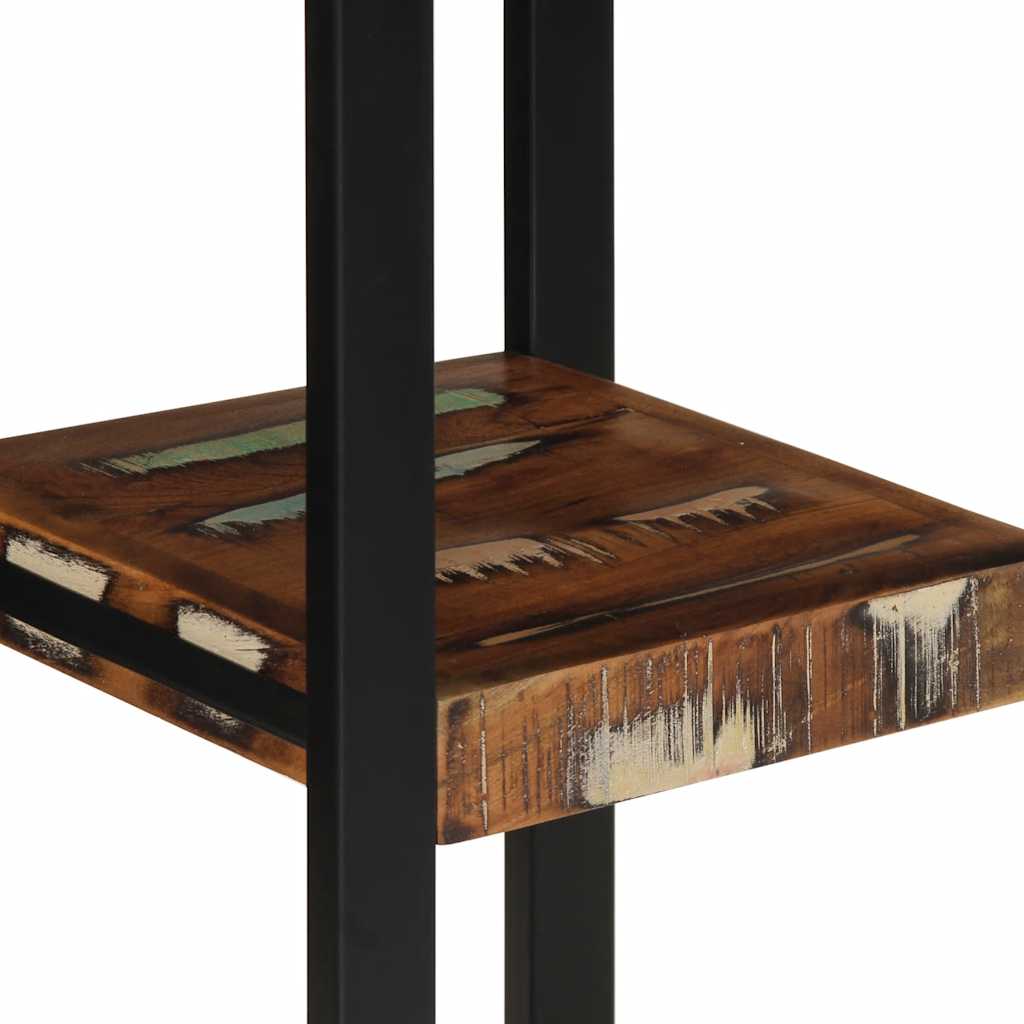 Wall shelf multicolored 35x35x100 cm old wood solid wood