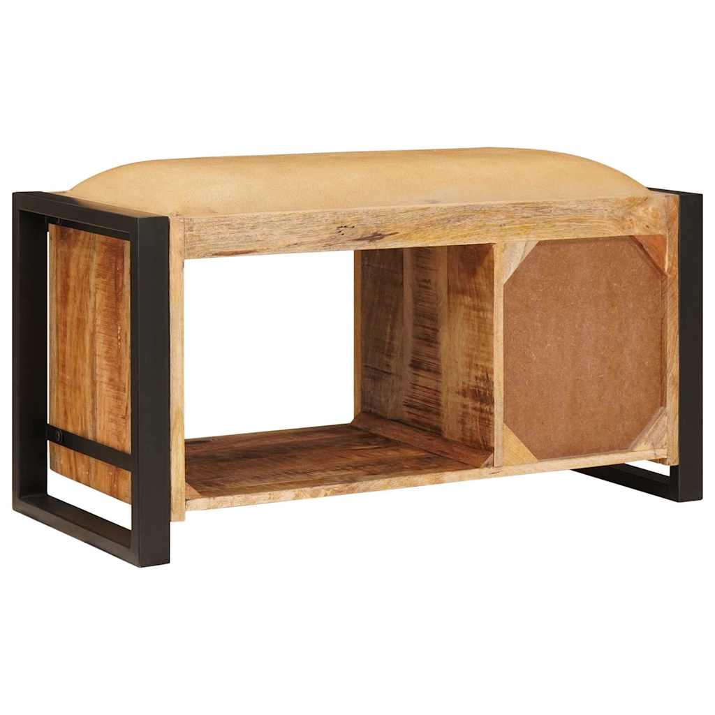 Sitzbank mit Schubladen Braun 80 x 35 x 40 cm Massivholz Mango
