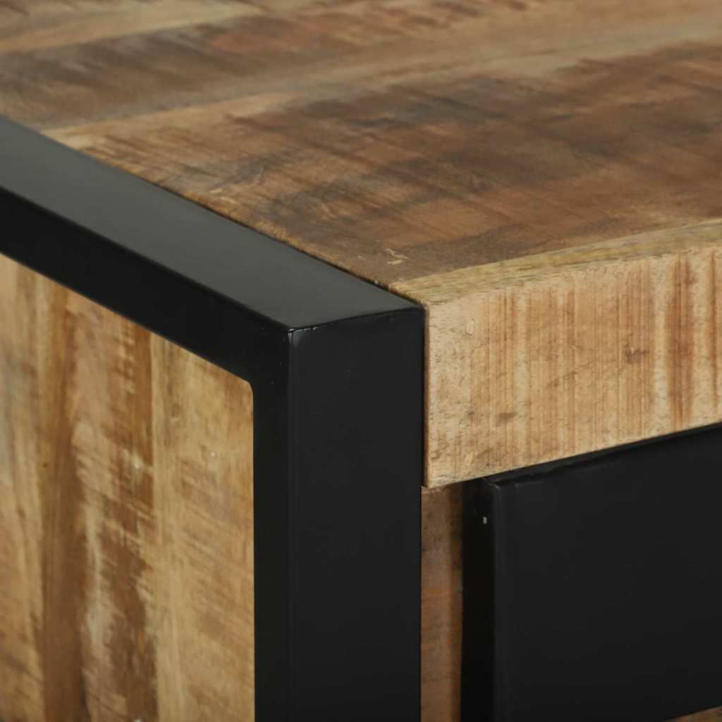 Beistelltisch Braun 40 x 40 x 80 cm Raues Mango-Massivholz