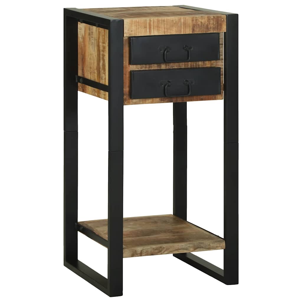 Beistelltisch Braun 40 x 40 x 80 cm Raues Mango-Massivholz