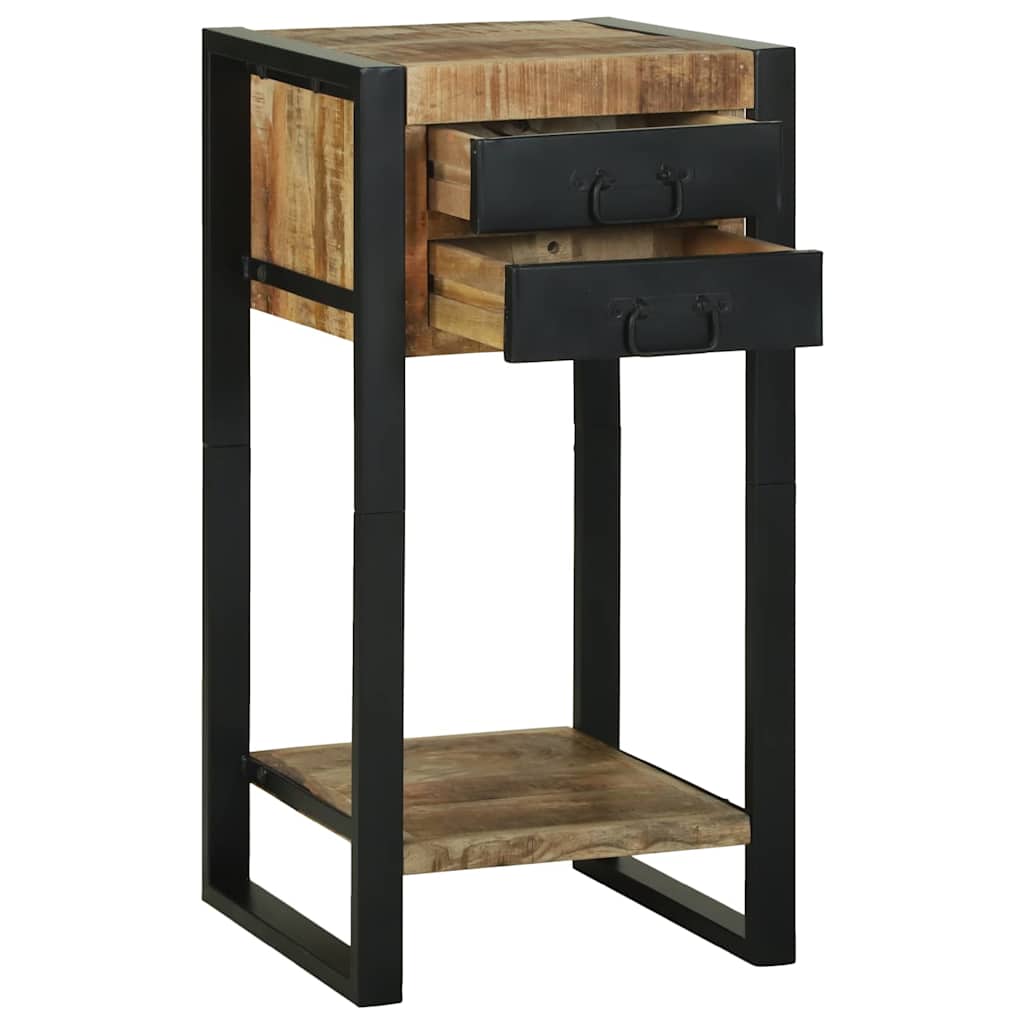 Beistelltisch Braun 40 x 40 x 80 cm Raues Mango-Massivholz