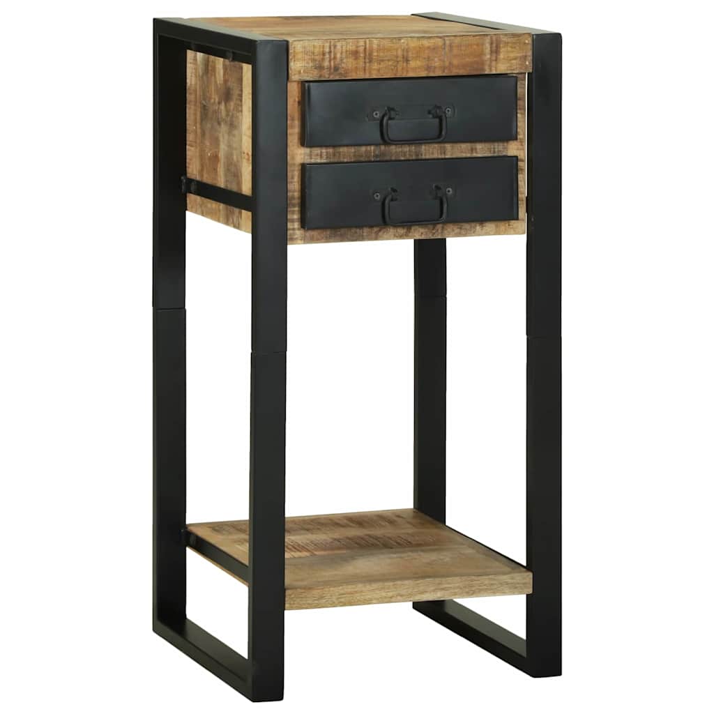 Beistelltisch Braun 40 x 40 x 80 cm Raues Mango-Massivholz