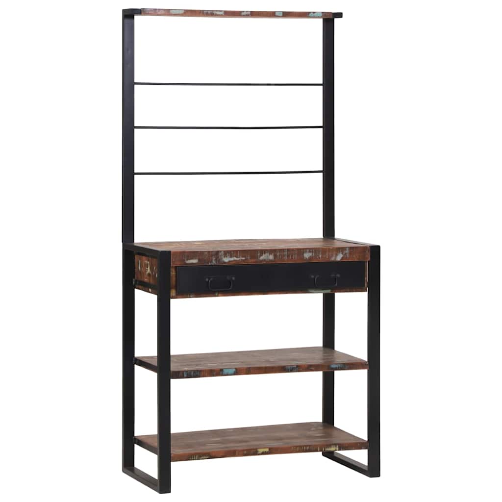 Küchenregal Mehrfarbig 80 x 40 x 160 cm Massivholz Altholz