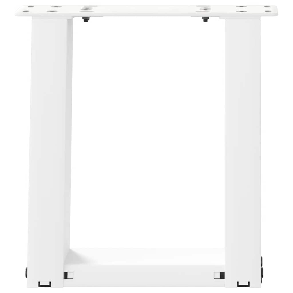 Couchtischbeine U-Form 2 Stk. Weiß 30x(30-31) cm Stahl