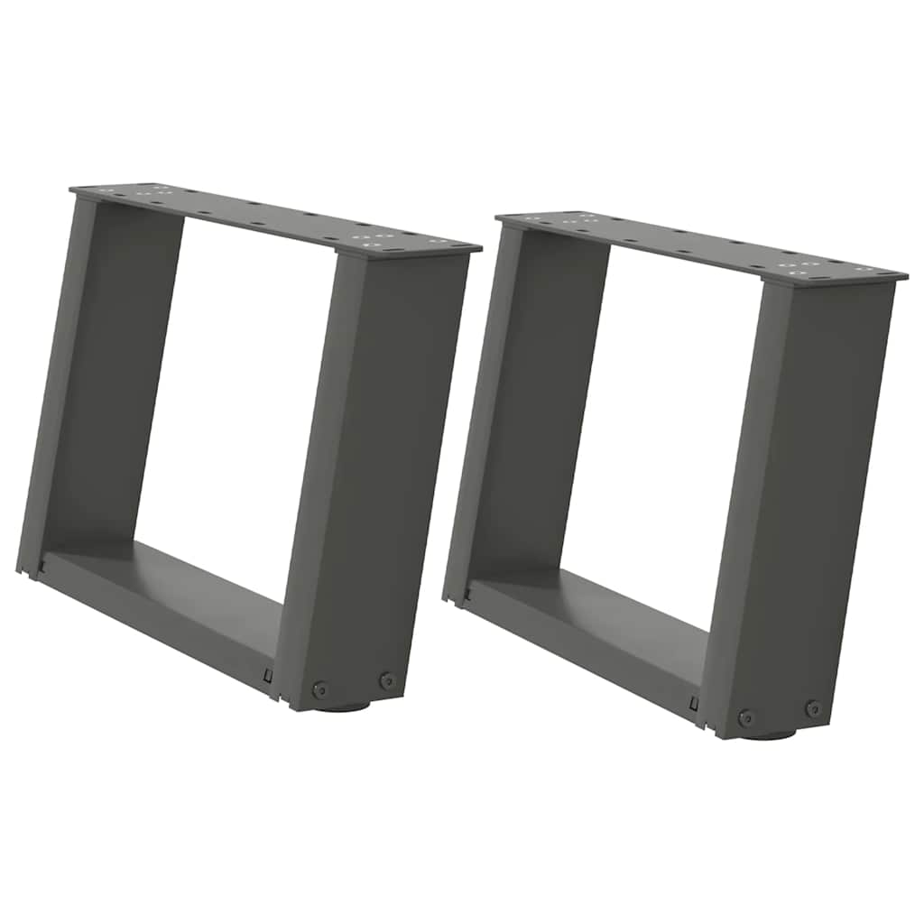 Coffee table legs U-shape 2 pcs. Anthracite 40x(30-31) cm steel