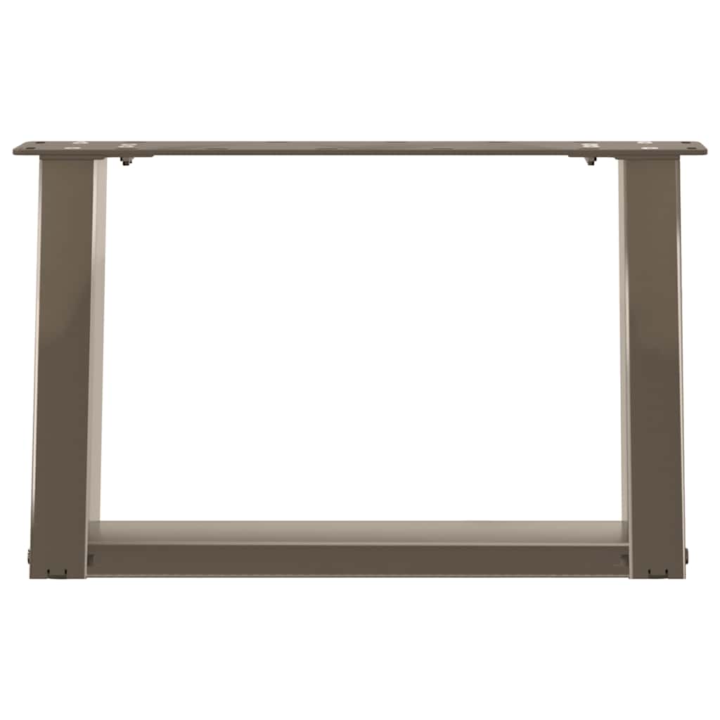Couchtischbeine U-Form 2 Stk. Naturstahl 40x(30-31) cm Stahl