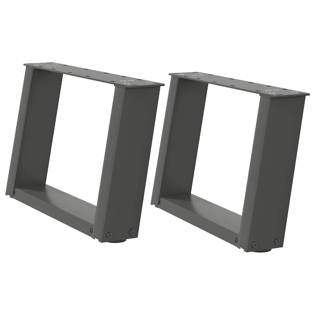 Coffee table legs U-shape 2 pcs. Anthracite 50x(30-31) cm steel
